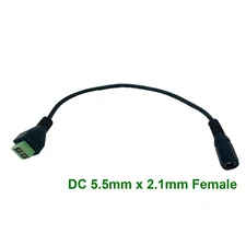 DC Power 5.5mm x 2.1mm Male Female To Screw Video Balun Terminal Adapter Cable