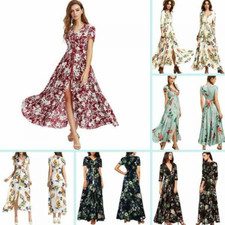 Women dresses dress long party summer cocktail boho maxi beach sundress evening