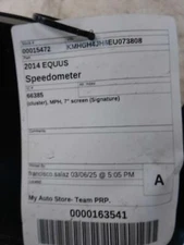 Used Speedometer Gauge fits: 2014 Hyundai Equus cluster MPH 7`` screen Signature