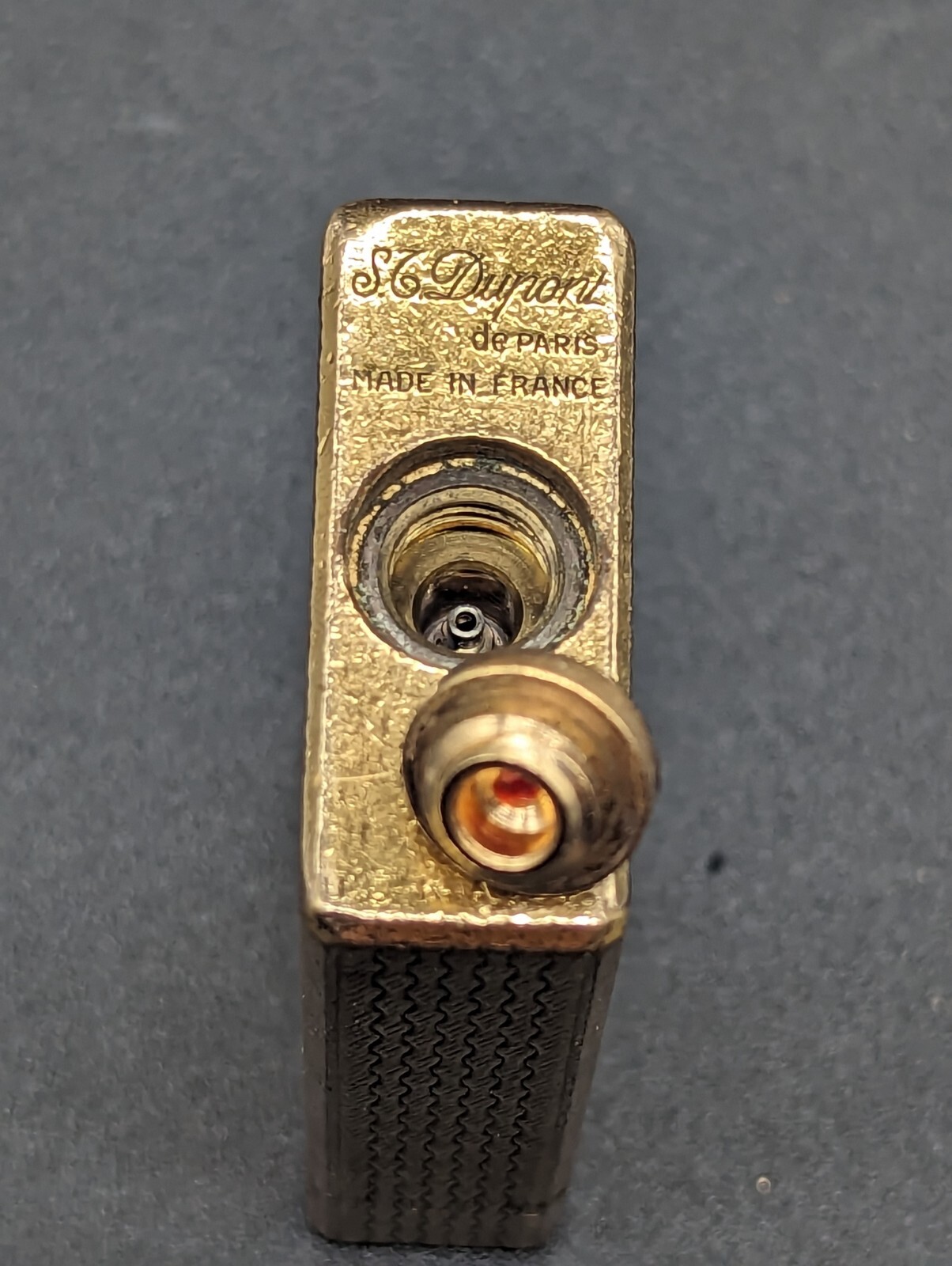 ST Dupont Vntg Lighter Ligne 2 Gold Plated Paris Luxury Mid Century Modern Retro
