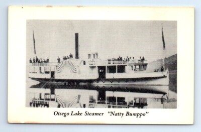Otsego Lake Steamer NATTY BUMPPO Finger Lakes New York NY Ship Postcard c.1940