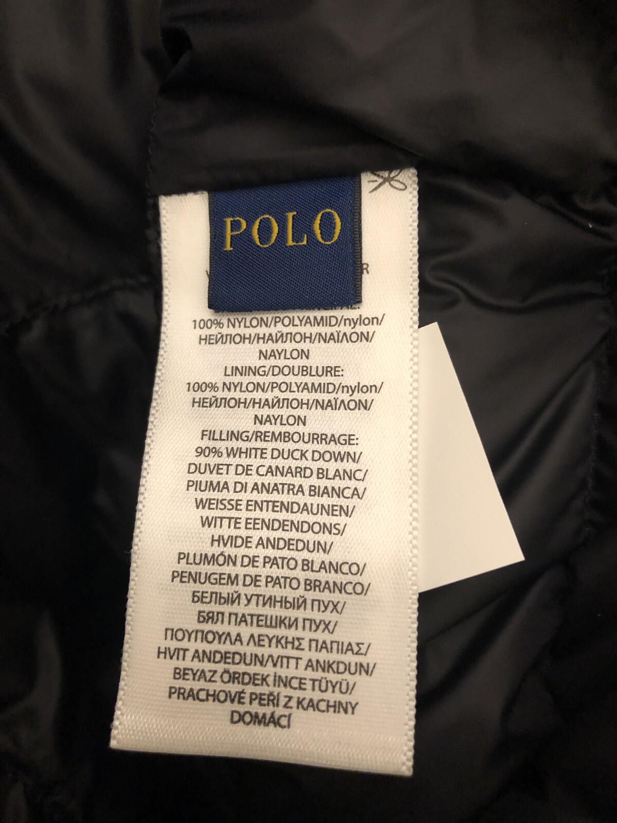 Lady Polo Ralph Lauren Navy Quilted Down Vest Size L New image 10