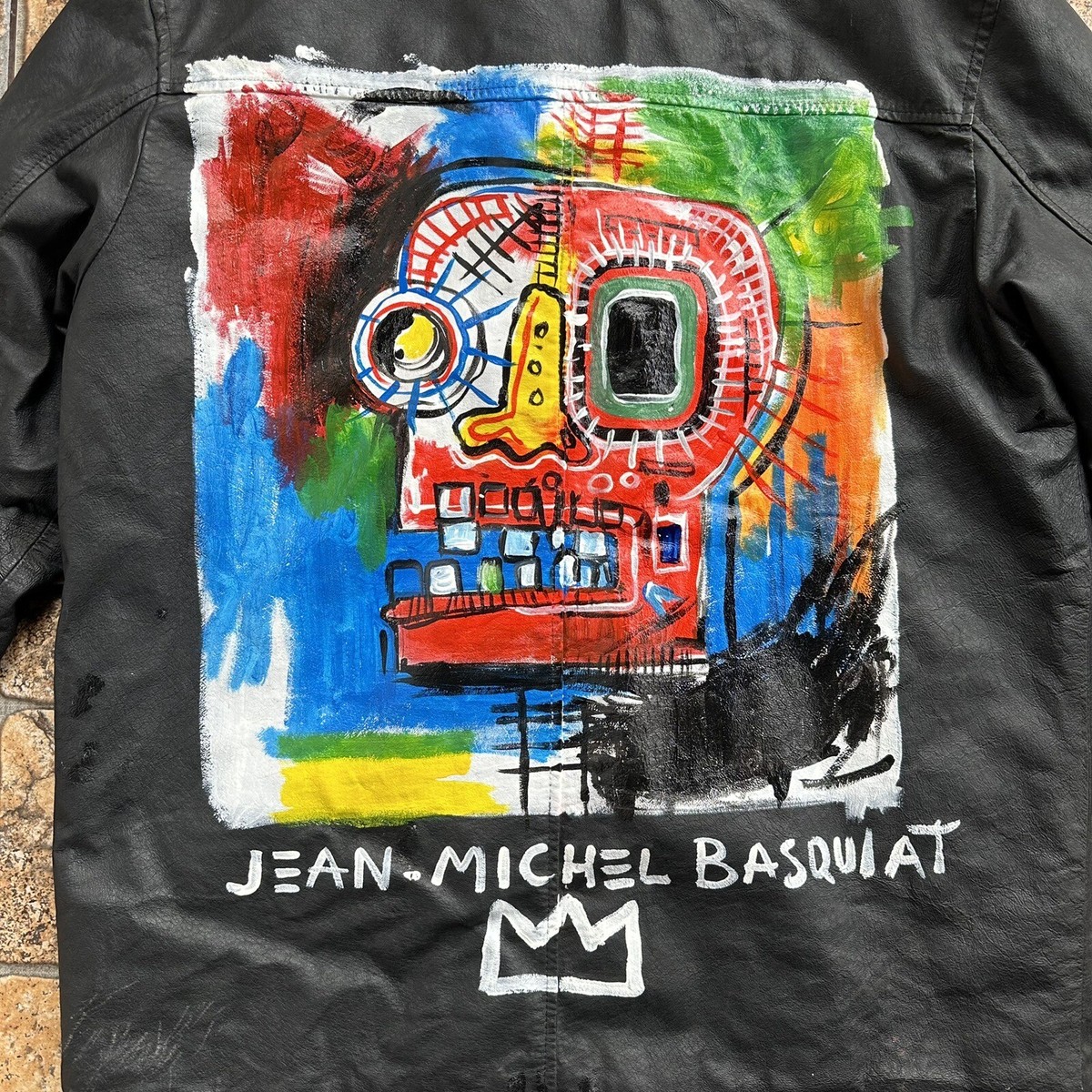 ビンテージPaulsmith Jean-Michel Basquiatジャケット 🎨JEAN MICHEL BASQUIAT Jacket Graffiti Black 80's NYC Artist