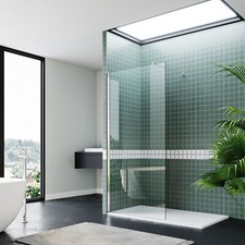 Walk In Shower Enclosure Wet Room Screen Panel 6/8mm Easy Clean Glass Cubicle
