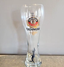 Soccer 10" Frosted Beer Glass Pilsner Erdinger Weissbrau WeißPilsne Mug Cup