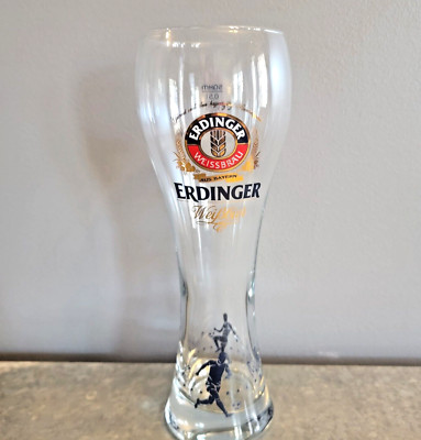 Soccer 10'' Frosted Beer Glass Pilsner Erdinger Weissbrau WeißPilsne Mug Cup
