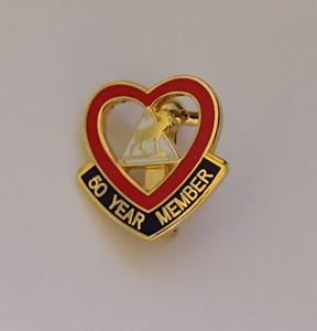 50 Year Member FHC Moose Heart Lapel Pin
