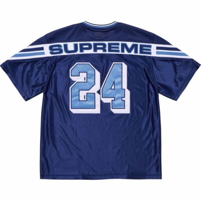 シャツ JACQUARD RIB FOOTBALL JERSEY Supreme Jacquard Rib Football Jersey Navy XL | IN HAND SHIPS ASAP