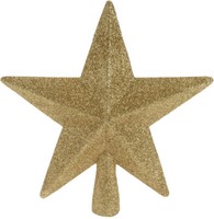 Weihnachts Baum Spitze - 19 Cm - Christbaum Tannenbaun Stern Deko Glitzer Modern