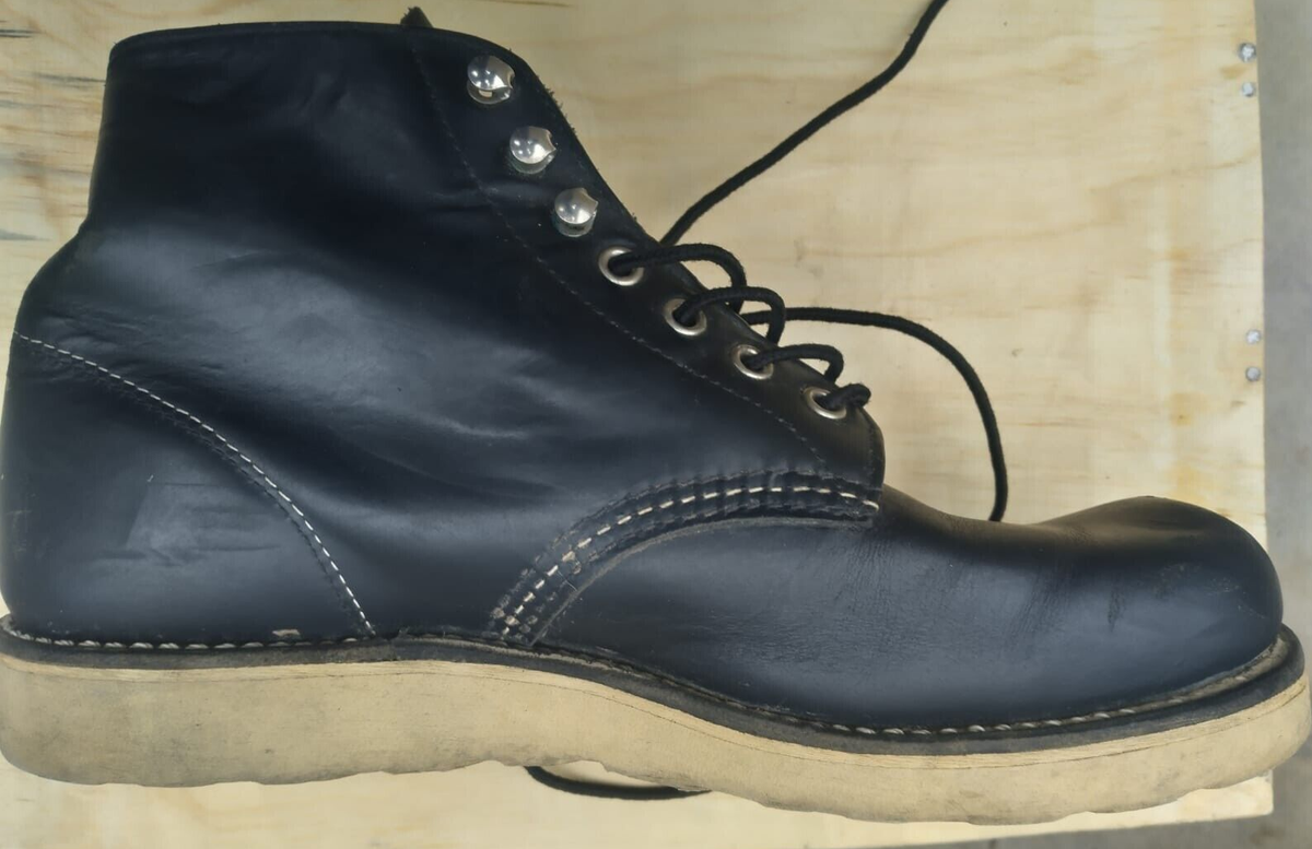 Red Wing 8165 Round Toe Work Boots Black Irish Setter Leather USA