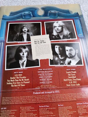 STYX Paradise Theatre UK first edition Etched Disc 1981 Vinyl LP