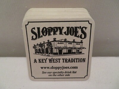 20 Stück Bierdeckel USA Florida Key West Sloppy Joe´s Bar NEU Original aus USA