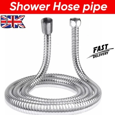 PRIME PLUS SHOWER HOSE 1.2/1.5/2/2.5M FLEXIBLE STAINLESS STEEL CHROME SHOWER BATHROOM PIPE