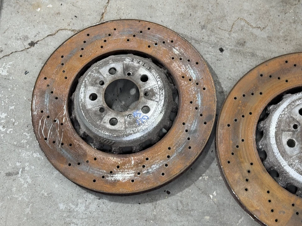 12-17 BMW F06 F10 F12 F13 M5 M6 DISCO FRENO DELANTERO IZQUIERDO DERECHO ROTORES OEM PAR Foto 3 de 4