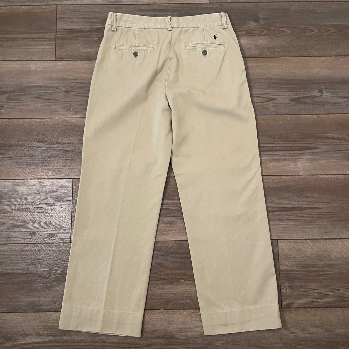 Ralph Lauren Polo Boys size 18 Khaki w/Blue Pony Chino Pants