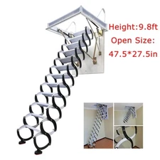 Attic Ceiling Ladder 10ft Black Loft Ladder Attic Stairs Pull Down from Ceiling