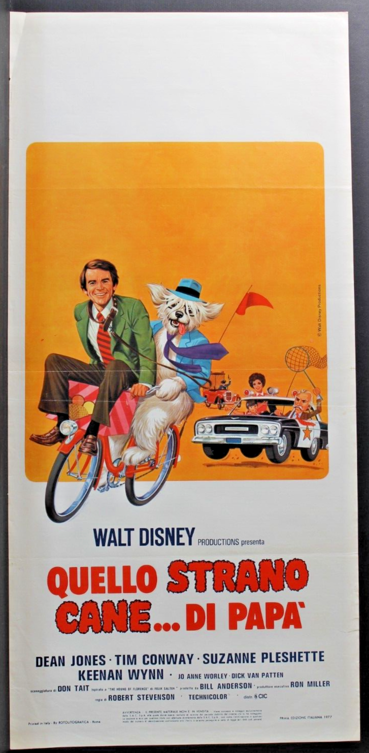 Locandina originale film Quello strano cane... di papà (1976) - Regia di Robert Stevenson