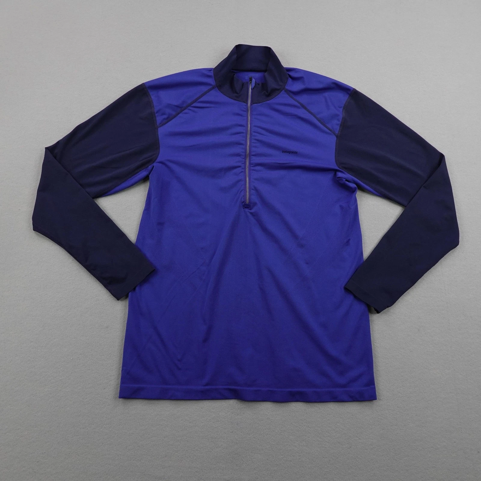 Patagonia Shirt Mens XL Blue Capilene 1/4 Performance Base Layer Pullover Hiking