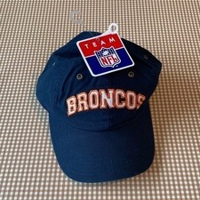 Y2K NFL Team Denver Broncos Hat Adults Unisex Adjustable Leather Strap NWT