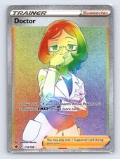 DOCTOR 214/198 RAINBOW RARE CHILLING REIGN POKEMON Holo NM on eBay