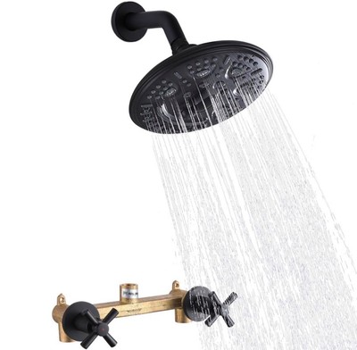 2 Handles Shower Faucet Set, Matte Black 2 handle shower Set