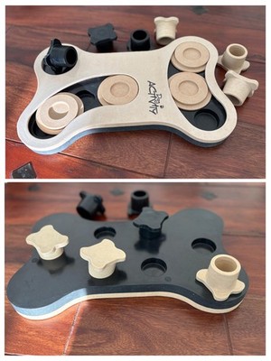 TRIXIE Dog Activity Game Bone Intelligenzspielzeug Hund, Holz, sehr robust
