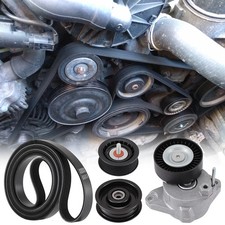 Engine Belt Tensioner + Idler Pulley Serpentine Belt Kit FITS FOR Mercedes-Benz
