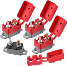 4 Pieces DC 12V - 24V Automatic Reset Circuit Breaker Circuit Breaker with Cover
