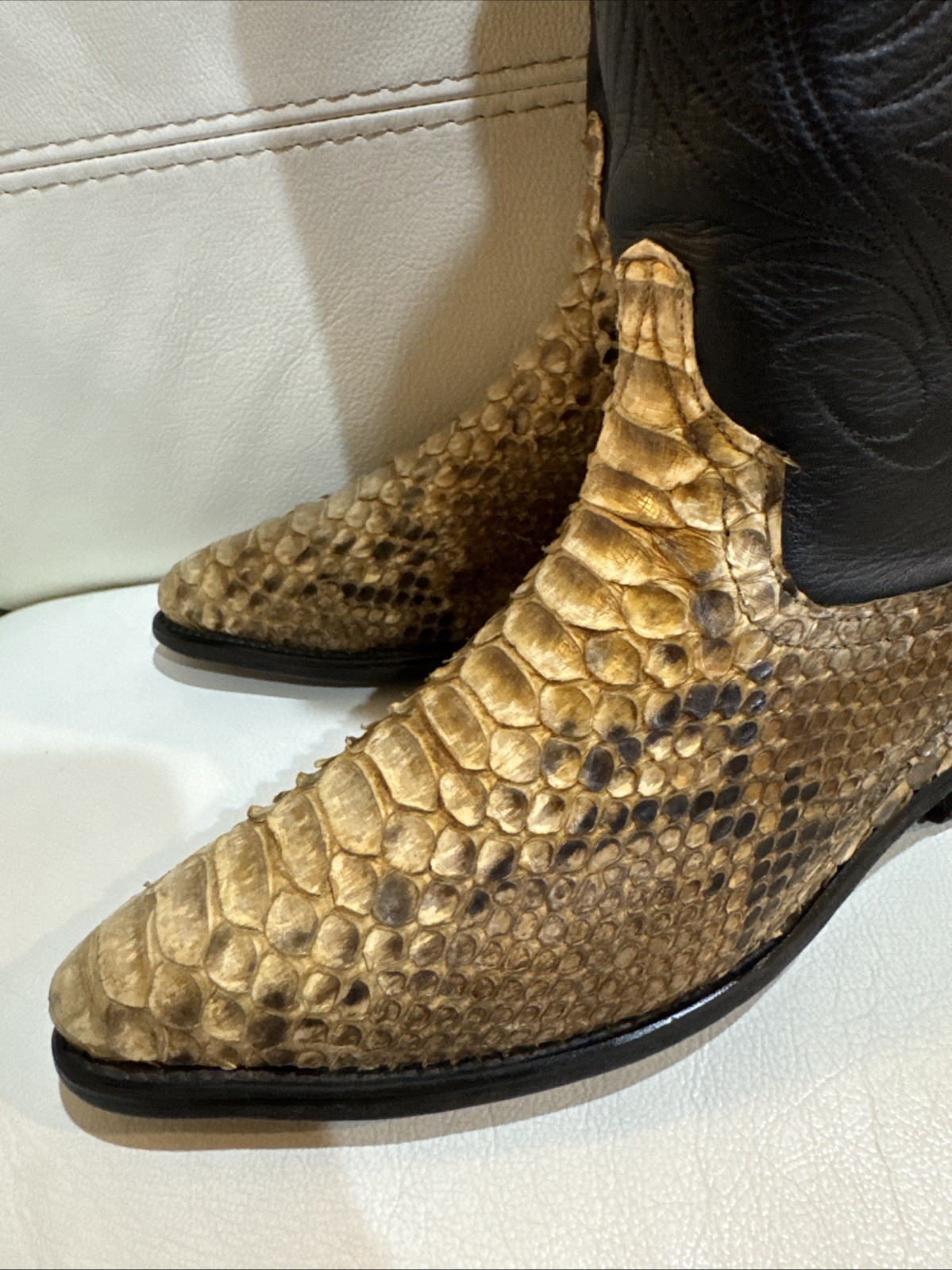 Code West Python Cowboy Boots 7 M Genuine Snakesk… - image 13