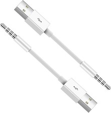 3.5mm Jack to USB Charging Sync Cable 2-Pack MP3 Player Charger Data Cord