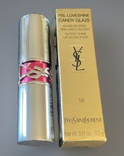 YSL Loveshine Candy Glaze Lip Gloss Stick 16 Watermelon High Full Size NIB