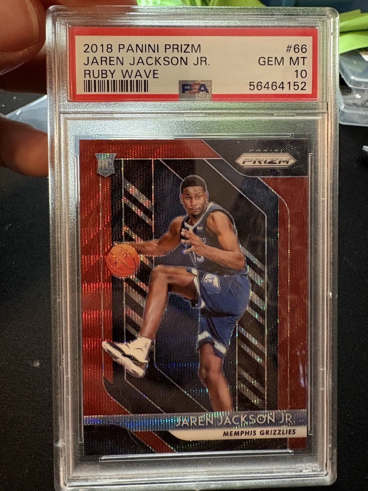 2018 Jaren Jackson Jr. Ruby Wave Panini Prizm RC Rookie Card #66 PSA 10 GEM MINT