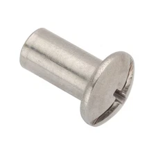 Barrel Bolt, #10-24, 1/2 In Brl Lg, 1/4 In Brl Dia, Stainless Steel Plain, 5