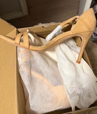 Cape Robbin Nude Strappy Heels Minimalist Sandals Size 8.5 NEW