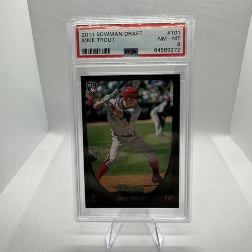 2011 Bowman Draft Mike Trout Rookie PSA 8