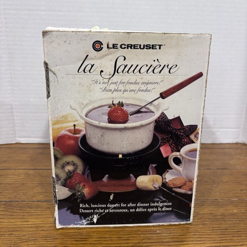 Le Creuset Red La Sauciere Fondue Cast Iron Dipping Set - Pre-owned - Picture 10 of 10