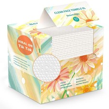 Disposable Face Towels XL Unscented Facial Cleansing Wipes Soft Thick Absorbent