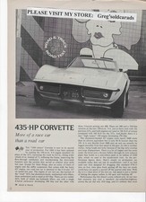 1969 Chevrolet Corvette 435 H.p. Three Page Road Test In Print Ad Category 1969 Chevrolet Corvette 435 H.p. Three Page Road Test In Print Ad Category