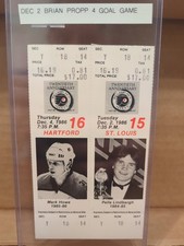 Brian Propp 4 Goal Game Ticket From Dec 2 1986 With Dec 4 Game Attached   Unused