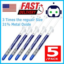 5 Pack Gold Thermal Grease CPU Heatsink Compound Paste Syringe 5X