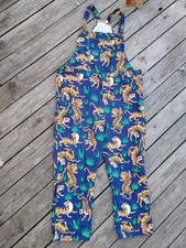 SHINESTY MENS XXL TIGER PRINT OVERALLS DENIM JEANS GLAM ROCK COVERALLS RARE FIND