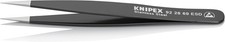 KNIPEX Tweezers,ESD,Straight,5-1/4 In,SS,Black 922869ESD 