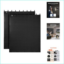 2 Pcs Sound Dampening Blankets, Soundproof Curtains with 96 x 80 in, Soundpro