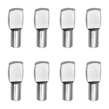 100 Pcs Shelf Pins, 5mm Spoon Shape Nickel Plated Shelf Support Pegs for