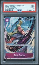 2023 One Piece OP05 Alternate Art #067 Zoro-Juurou PSA 9