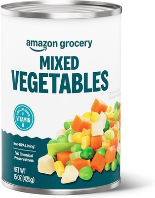 Canned Mixed Vegetables, 15 Oz Pack of 6