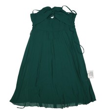 ASOS DESIGN Dress Womens 8 Green Halter Pleated Chiffon Midi Formal Gown