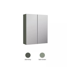Image of Wall Hung 2 Door Bathroom Mirror Cabinet, 600mm from Balterley - Choose Colour