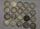 (20) US Barber Silver Quarters 25cc Nice Lot Ave Circ.