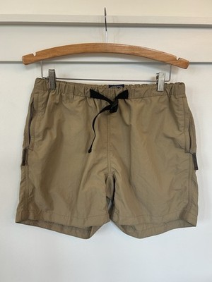 J. Crew Men s Belted Nylon Hiking Shorts Khaki Size Medium 6  Inseam 
